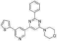 4-[2-PHENYL-6-(5-THIEN-2-YLPYRIDIN-3-YL)PYRIMIDIN-4-YL]MORPHOLINE Struktur