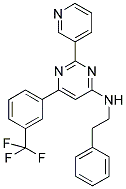 N-(2-PHENYLETHYL)-2-PYRIDIN-3-YL-6-[3-(TRIFLUOROMETHYL)PHENYL]PYRIMIDIN-4-AMINE Struktur