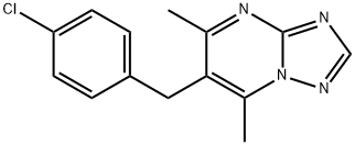 6-(4-CHLOROBENZYL)-5,7-DIMETHYL[1,2,4]TRIAZOLO[1,5-A]PYRIMIDINE Struktur