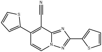 2,7-DI(2-THIENYL)[1,2,4]TRIAZOLO[1,5-A]PYRIDINE-8-CARBONITRILE Struktur