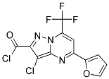 3-CHLORO-5-(2-FURYL)-7-(TRIFLUOROMETHYL)PYRAZOLO[1,5-A]PYRIMIDINE-2-CARBONYL CHLORIDE Struktur