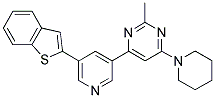 4-[5-(1-BENZOTHIEN-2-YL)PYRIDIN-3-YL]-2-METHYL-6-PIPERIDIN-1-YLPYRIMIDINE Struktur