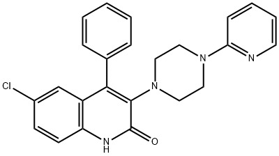 6-CHLORO-4-PHENYL-3-(4-(PYRIDIN-2-YL)PIPERAZIN-1-YL)QUINOLIN-2(1H)-ONE Struktur