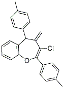 3-CHLORO-4-METHYLENE-2,5-BIS(4-METHYLPHENYL)-4,5-DIHYDRO-1-BENZOXEPINE Struktur