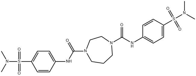 N1,N4-BIS(4-[(DIMETHYLAMINO)SULFONYL]PHENYL)-1,4-DIAZEPANE-1,4-DICARBOXAMIDE Struktur