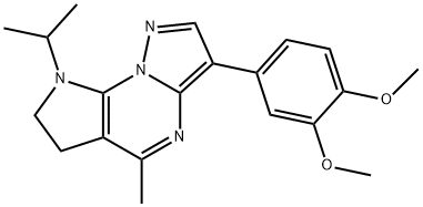 3-(3,4-DIMETHOXYPHENYL)-8-ISOPROPYL-5-METHYL-7,8-DIHYDRO-6H-PYRAZOLO[1,5-A]PYRROLO[3,2-E]PYRIMIDINE Struktur