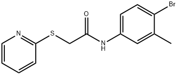 N-(4-BROMO-3-METHYLPHENYL)-2-(2-PYRIDINYLSULFANYL)ACETAMIDE Struktur