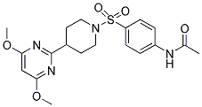 N-[4-((4-(4,6-DIMETHOXYPYRIMIDIN-2-YL)PIPERIDIN-1-YL)SULPHONYL)PHENYL]ACETAMIDE Struktur