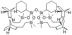 1,3-DICYCLOHEXYL-1,1,3,3-TETRAKIS[(NORBORNEN-2-YL)ETHYLDIMETHYLSILYLOXY]DISILOXANE Struktur