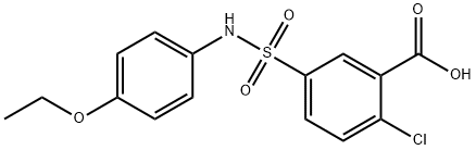 2-CHLORO-5-(4-ETHOXY-PHENYLSULFAMOYL)-BENZOIC ACID Struktur