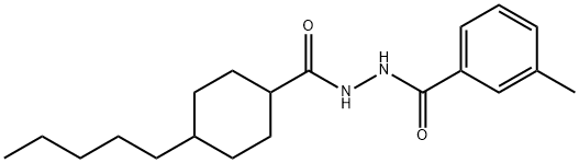 3-METHYL-N'-[(4-PENTYLCYCLOHEXYL)CARBONYL]BENZENECARBOHYDRAZIDE Struktur