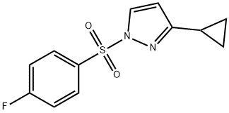 3-CYCLOPROPYL-1-[(4-FLUOROPHENYL)SULFONYL]-1H-PYRAZOLE Struktur