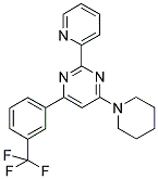 4-PIPERIDIN-1-YL-2-PYRIDIN-2-YL-6-[3-(TRIFLUOROMETHYL)PHENYL]PYRIMIDINE Struktur