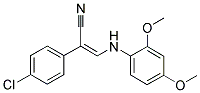 1-CYANO-1-(4-CHLOROPHENYL)-2-[(2,4-DIMETHOXYPHENYL)AMINO]ETHENE Struktur