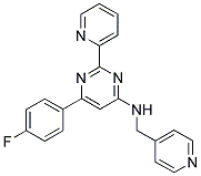 6-(4-FLUOROPHENYL)-2-PYRIDIN-2-YL-N-(PYRIDIN-4-YLMETHYL)PYRIMIDIN-4-AMINE Struktur