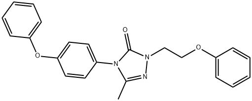 5-METHYL-2-(2-PHENOXYETHYL)-4-(4-PHENOXYPHENYL)-2,4-DIHYDRO-3H-1,2,4-TRIAZOL-3-ONE Struktur