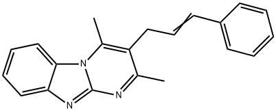 2,4-DIMETHYL-3-[(E)-3-PHENYL-2-PROPENYL]PYRIMIDO[1,2-A][1,3]BENZIMIDAZOLE Struktur