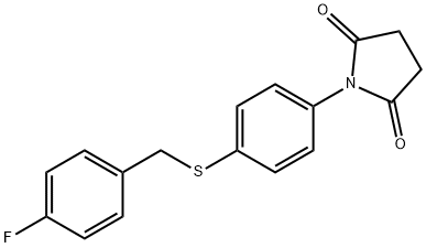 1-(4-[(4-FLUOROBENZYL)SULFANYL]PHENYL)DIHYDRO-1H-PYRROLE-2,5-DIONE Struktur