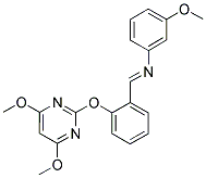 1-AZA-1-(3-METHOXYPHENYL)-2-[2-[(4,6-DIMETHOXYPYRIMIDIN-2-YL)OXY]PHENYL]ETHENE Struktur