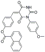 (Z)-4-((3-(4-METHOXYPHENYL)-2,4,6-TRIOXO-TETRAHYDROPYRIMIDIN-5(6H)-YLIDENE)METHYL)PHENYL 1-NAPHTHOATE Struktur