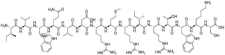 H-ILE-VAL-TRP-GLN-VAL-ASP-ARG-MET-ARG-ILE-ARG-THR-TRP-LYS-SER-OH