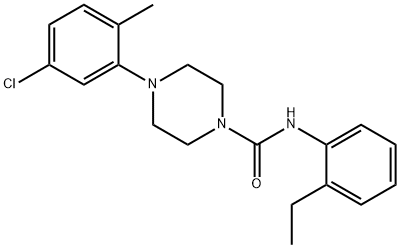 (4-(5-CHLORO-2-METHYLPHENYL)PIPERAZINYL)-N-(2-ETHYLPHENYL)FORMAMIDE Struktur