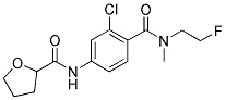 N-(2-FLUOROETHYL)-N-METHYL-4-(TETRAHYDROFURAN-2-YLCARBONYLAMINO)-2-CHLOROBENZAMIDE Struktur