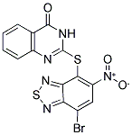 2-[(7-BROMO-5-NITRO-2,1,3-BENZOTHIADIAZOL-4-YL)THIO]QUINAZOLIN-4(3H)-ONE Struktur