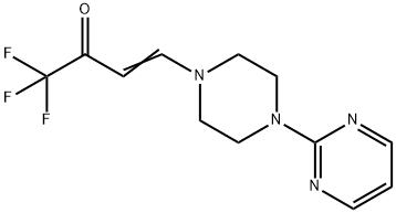 (E)-1,1,1-TRIFLUORO-4-[4-(2-PYRIMIDINYL)PIPERAZINO]-3-BUTEN-2-ONE Struktur