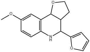 4-FURAN-2-YL-8-METHOXY-2,3,3A,4,5,9B-HEXAHYDRO-FURO[3,2-C]QUINOLINE Struktur