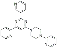 4-PYRIDIN-2-YL-2-PYRIDIN-3-YL-6-(4-PYRIDIN-2-YL-PIPERAZIN-1-YL)-PYRIMIDINE Struktur