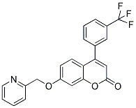 7-(PYRIDIN-2-YLMETHOXY)-4-(3-(TRIFLUOROMETHYL)PHENYL)-1-BENZOPYRAN-2-ONE Struktur