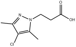 3-(4-CHLORO-3,5-DIMETHYL-PYRAZOL-1-YL)-PROPIONIC ACID Struktur