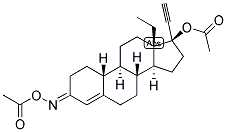 4-ESTREN-17-ALPHA-ETHYNYL-18-HOMO-17-BETA-OL-3-ONE(-)-ACETATE-OXIME Struktur