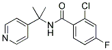 N-[DIMETHYL-(PYRIDIN-4-YL)METHYL]-2-CHLORO-4-FLUOROBENZAMIDE, HEMI-HYDRATE Struktur