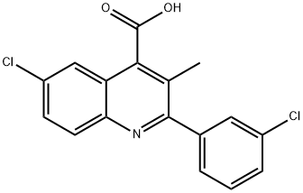 6-CHLORO-2-(3-CHLOROPHENYL)-3-METHYL-4-QUINOLINECARBOXYLIC ACID Struktur