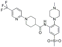 N-[2-(4-METHYLPIPERAZIN-1-YL)-5-(METHYLSULFONYL)PHENYL]-1-(5-(TRIFLUOROMETHYL)PYRIDIN-2-YL)PIPERIDINE-4-CARBOXAMIDE Struktur