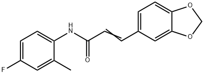 3-(1,3-BENZODIOXOL-5-YL)-N-(4-FLUORO-2-METHYLPHENYL)ACRYLAMIDE Struktur