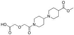 2-[2-(4-(4-(METHOXYCARBONYL)PIPERIDIN-1-YL)PIPERIDIN-1-YL)-2-OXOETHOXY]ACETIC ACID Struktur