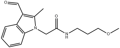 2-(3-FORMYL-2-METHYL-1H-INDOL-1-YL)-N-(3-METHOXYPROPYL)ACETAMIDE Struktur