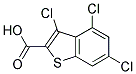 3,4,6-TRICHLORO-1-BENZOTHIOPHENE-2-CARBOXYLIC ACID Struktur