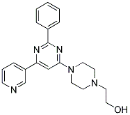 2-[4-(2-PHENYL-6-PYRIDIN-3-YLPYRIMIDIN-4-YL)PIPERAZIN-1-YL]ETHANOL Struktur