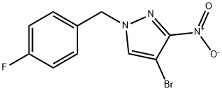 4-BROMO-1-(4-FLUORO-BENZYL)-3-NITRO-1H-PYRAZOLE Struktur