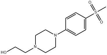 2-(4-[4-(METHYLSULFONYL)PHENYL]PIPERAZIN-1-YL)ETHANOL Struktur