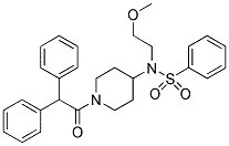 1-(2,2-DIPHENYL-1-OXOETHYL)-4-((2-METHOXYETHYL)(PHENYLSULPHONYL)AMINO)PIPERIDINE Struktur