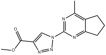 METHYL 1-(4-METHYL-6,7-DIHYDRO-5H-CYCLOPENTA[D]PYRIMIDIN-2-YL)-1H-1,2,3-TRIAZOLE-4-CARBOXYLATE Structure