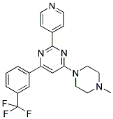 4-(4-METHYLPIPERAZIN-1-YL)-2-PYRIDIN-4-YL-6-[3-(TRIFLUOROMETHYL)PHENYL]PYRIMIDINE Struktur