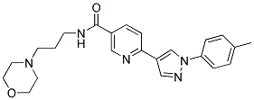 N-(3-MORPHOLIN-4-YL-PROPYL)-6-(1-P-TOLYL-1H-PYRAZOL-4-YL)-NICOTINAMIDE Struktur