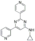 N-CYCLOPROPYL-6-PYRIDIN-3-YL-2-PYRIDIN-4-YLPYRIMIDIN-4-AMINE Struktur