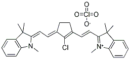 2-[2-[2-CHLORO-3-[2-(1,3-DIHYDRO-1,3,3-TRIMETHYL-2H-INDOL-2-YLIDENE)-ETHYLIDENE]-1-CYCLOPENTEN-1-YL-ETHENYL]-1,3,3-TRIMETHYL-3H-INDOLIUM PERCHLORATE Struktur